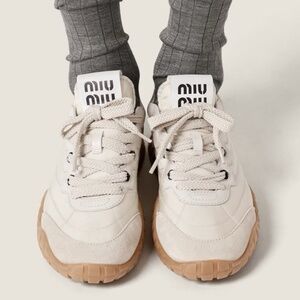 Miumiu Tyre technical fabric and suede sneakers Size 39 (Women’s 8)